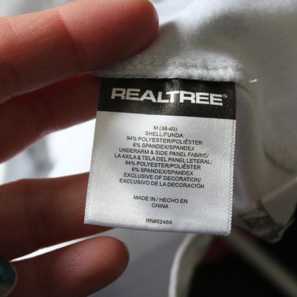 Realtree Men's 1/3 Zip Shirt - White / Medium - Picture 10 of 11